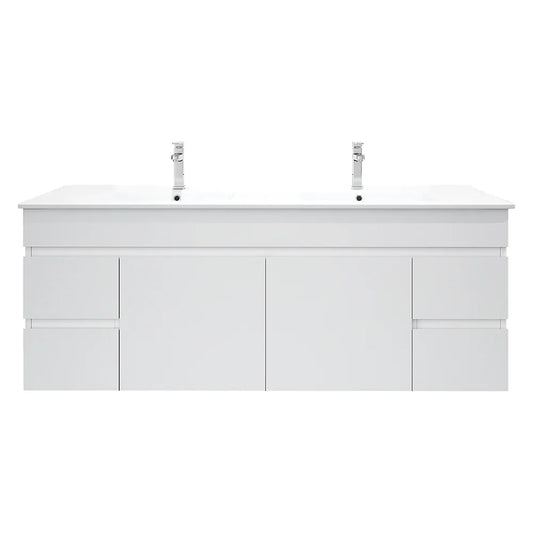BIANCA 1500mm PVC Wall-Hung Vanity - 1500mm / Single Bowl / Cabinet + Ceramic Top