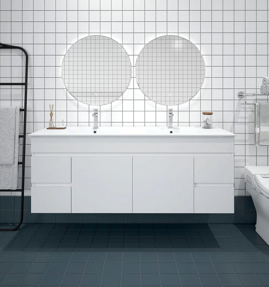 BIANCA 1500mm PVC Wall-Hung Vanity - 1500mm / Single Bowl / Cabinet Only