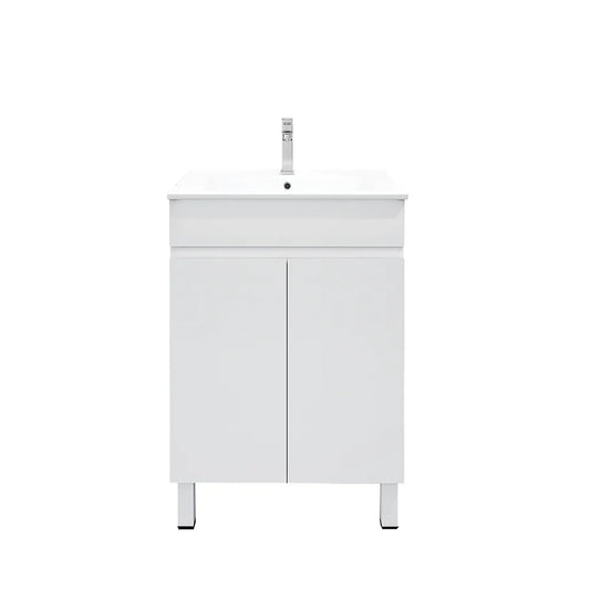 BIANCA 600mm PVC Freestanding Vanity - 600mm / Cabinet Only / Legs