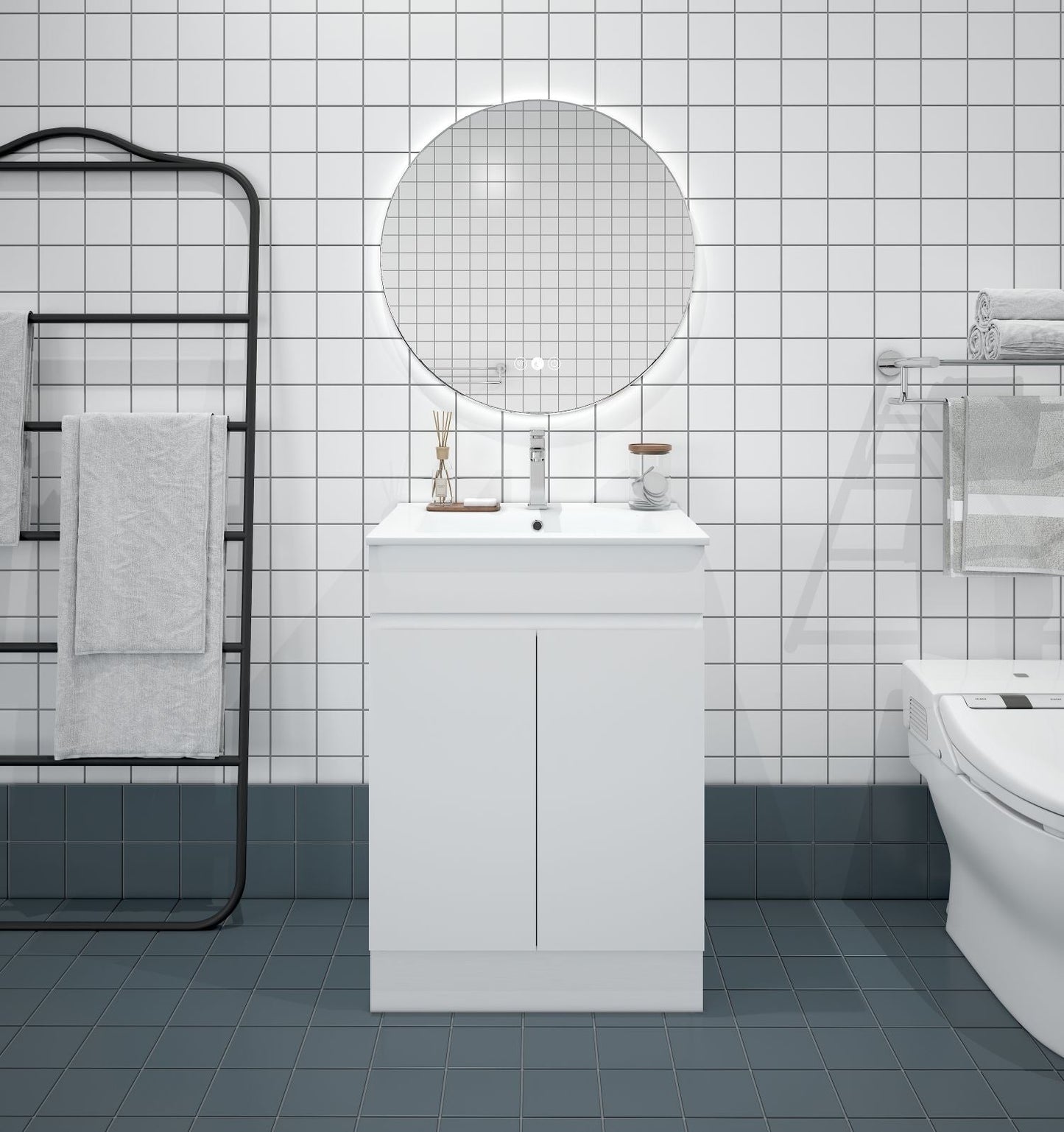 BIANCA 600mm PVC Freestanding Vanity (+ OP 60)