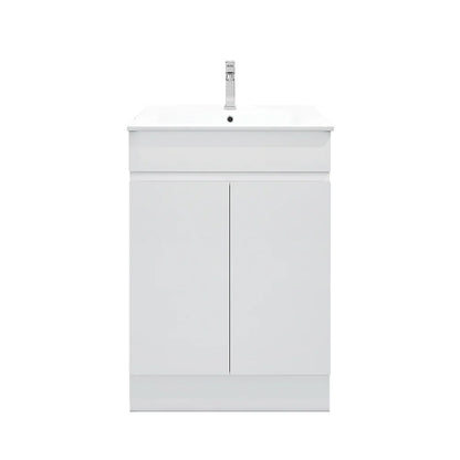 BIANCA 600mm PVC Slim Freestanding Vanity - 600mm / Cabinet Only / Legs