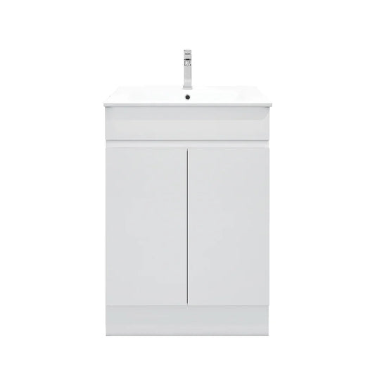 BIANCA 600mm PVC Slim Freestanding Vanity - 600mm / Cabinet Only / Kickboard