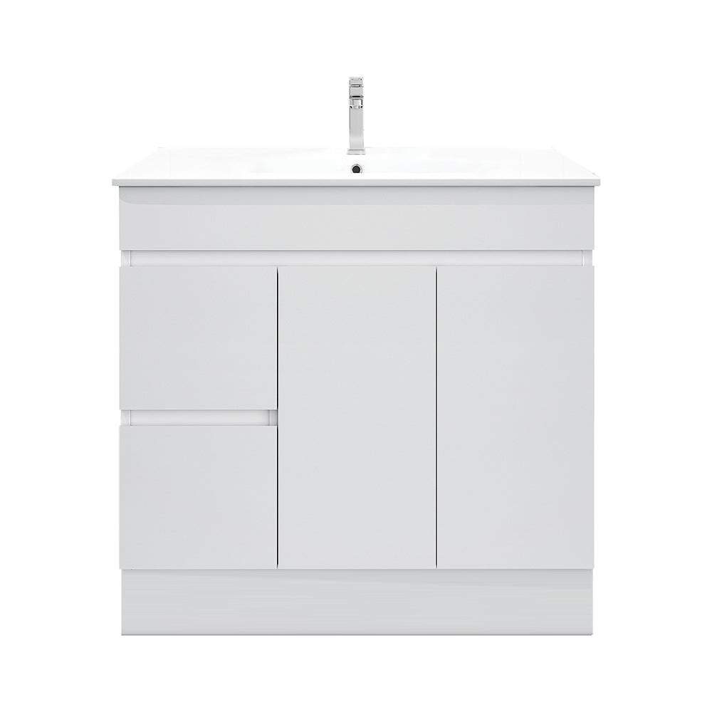 BIANCA 900mm PVC Freestanding Vanity (LHD) (+ BIA-90KB+ OP 90)