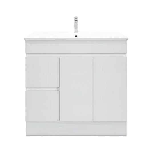 BIANCA 900mm PVC Freestanding Vanity (LHD) and (RHD) - Left-Hand Drawer / Cabinet Only / Kickboard