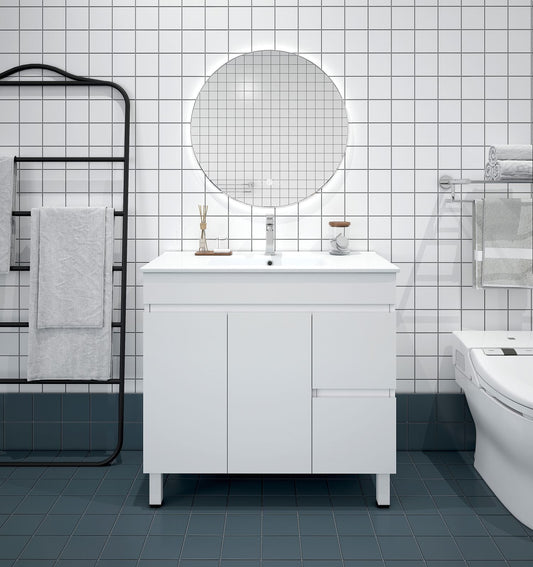 BIANCA 900mm PVC Freestanding Vanity (RHD) (+ OP 90)