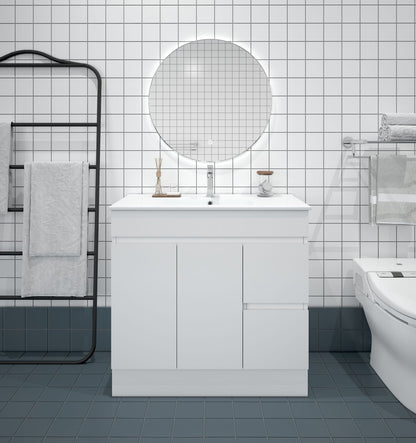 BIANCA 900mm PVC Freestanding Vanity (RHD) (+ BIA-90KB+ OP 90)