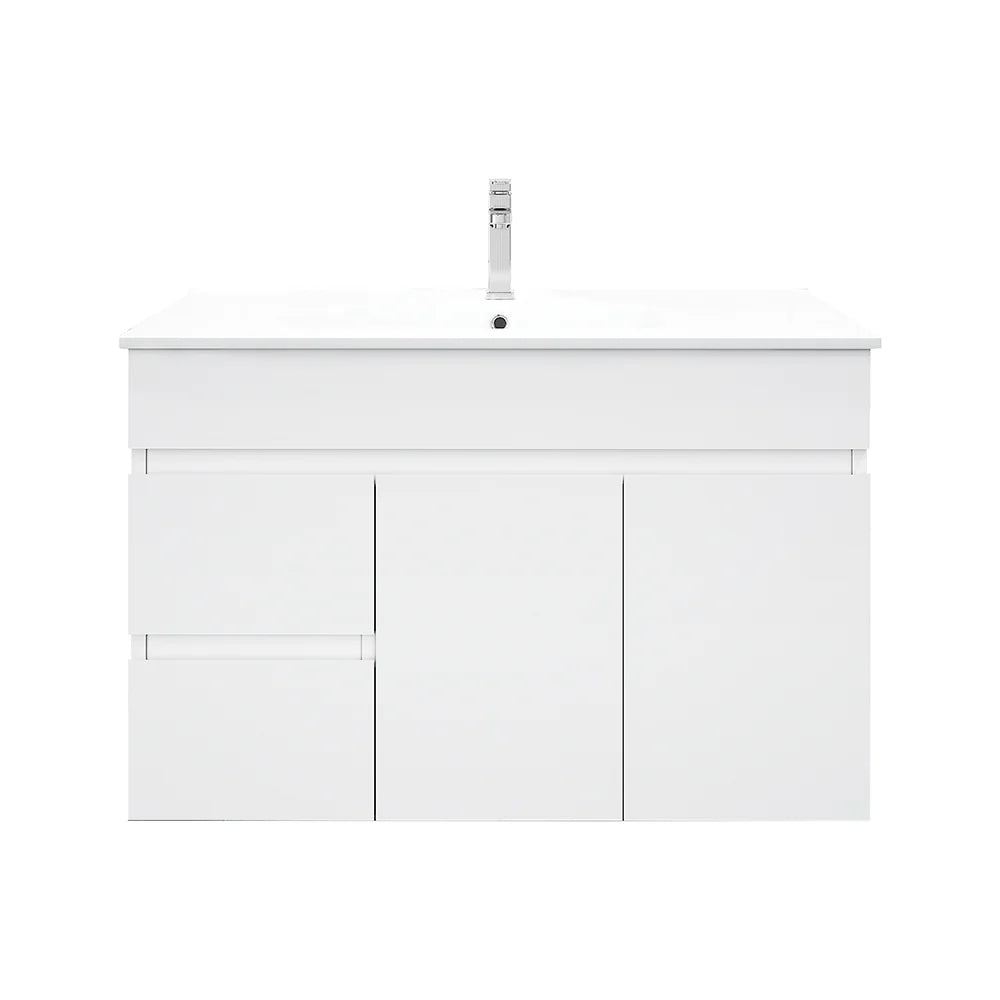 BIANCA 900mm PVC Wall-Hung Vanity (LHD) and (RHD) - 900mm / Right-Hand Drawer / Cabinet Only