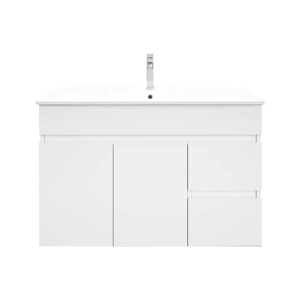 BIANCA 900mm PVC Wall-Hung Vanity (LHD) and (RHD) - 900mm / Right-Hand Drawer / Cabinet Only