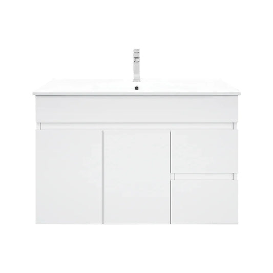 BIANCA 900mm PVC Wall-Hung Vanity (LHD) and (RHD) - 900mm / Right-Hand Drawer / Cabinet Only