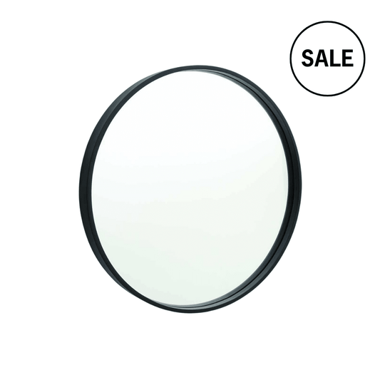 BMR90BF Round Black Frame Mirror