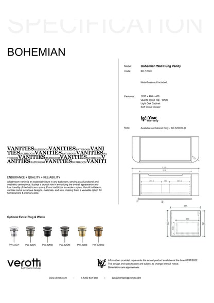 BOHEMIAN 1200 VANITY