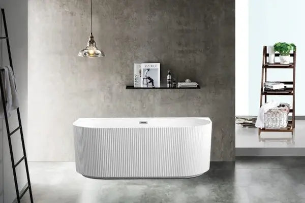 Bohemain D Shape Back To Wall Freestanding Bath