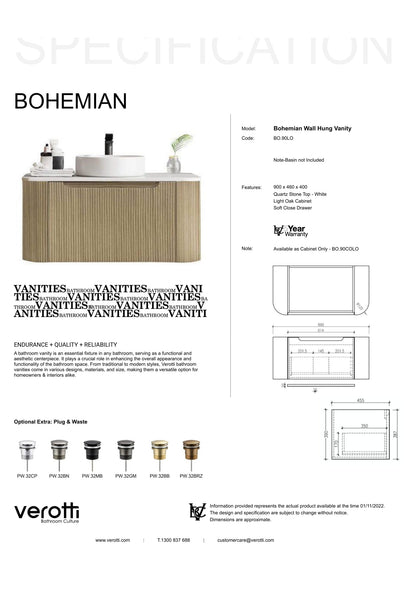 BOHEMIAN 900 VANITY