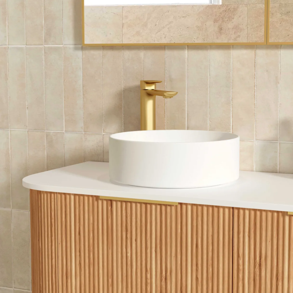 Otti Bondi 1800mm Woodland Oak Fluted Curve Vanity