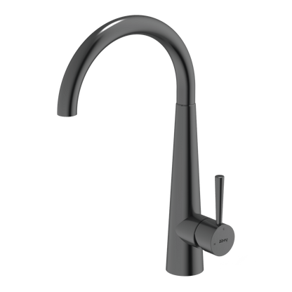 304 Gooseneck Bar Sink Mixer - Black Pearl