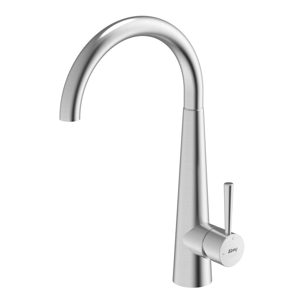 304 Gooseneck Bar Sink Mixer - Black Pearl