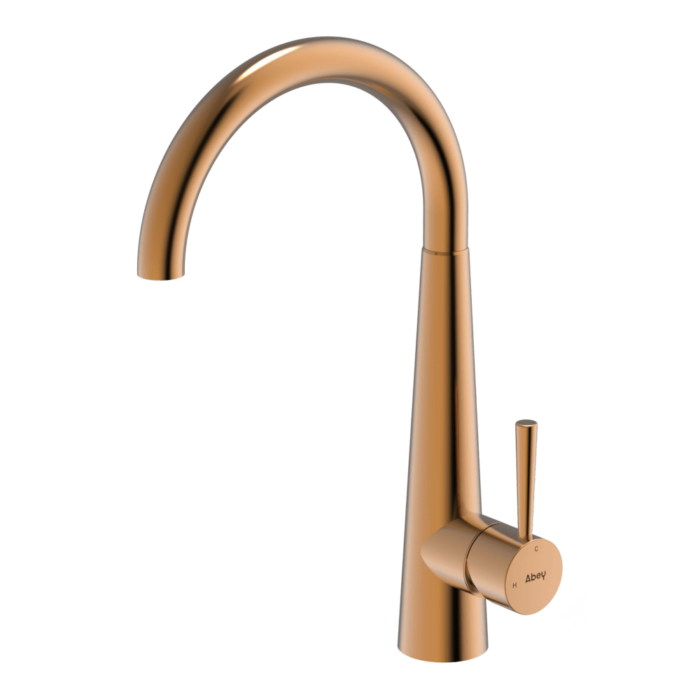 304 Gooseneck Bar Sink Mixer - Brushed Steel