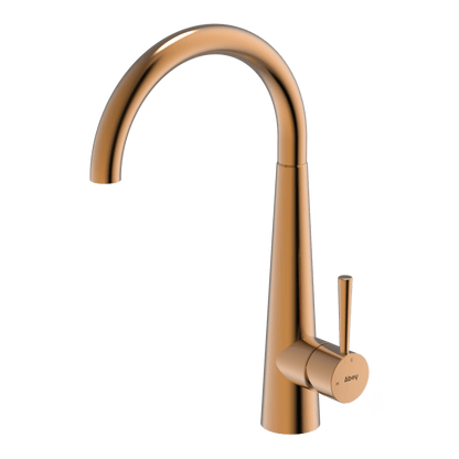 304 Gooseneck Bar Sink Mixer - Brushed Steel