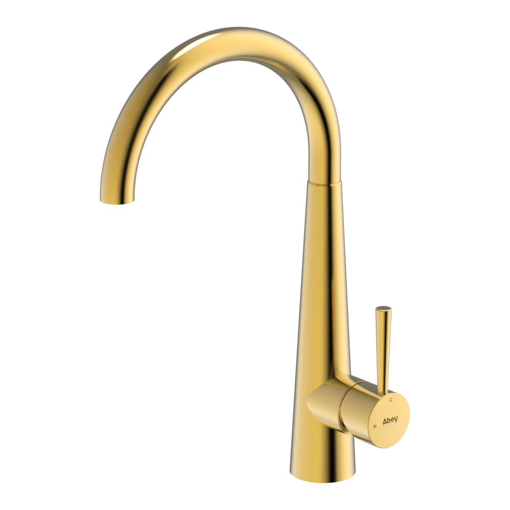 304 Gooseneck Bar Sink Mixer - Eureka Gold