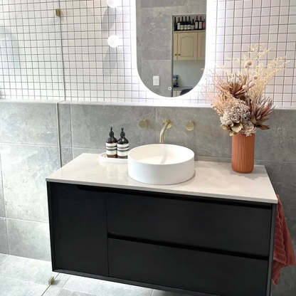 Otti Byron 1200mm Black Oak Wall Hung Vanity