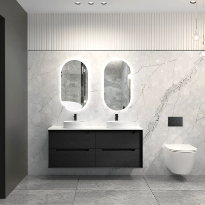 Otti Byron 1500mm Black Oak Wall Hung Vanity