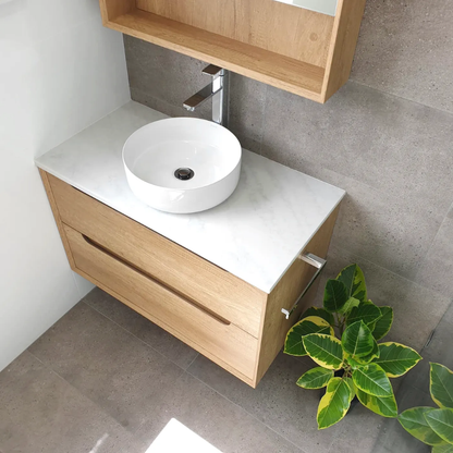 Otti Byron 900mm Natural Oak Wall Hung Vanity