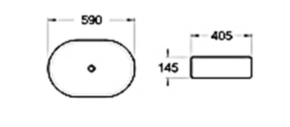 Inspire  Oval above counter Basin Oval 590x405