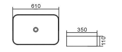 Inspire  Slim Square  Gloss Basin 610x350