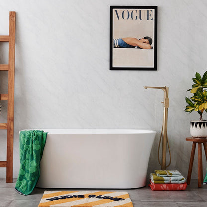 Nero Bianca Freestanding Bath Mixer with Handshower