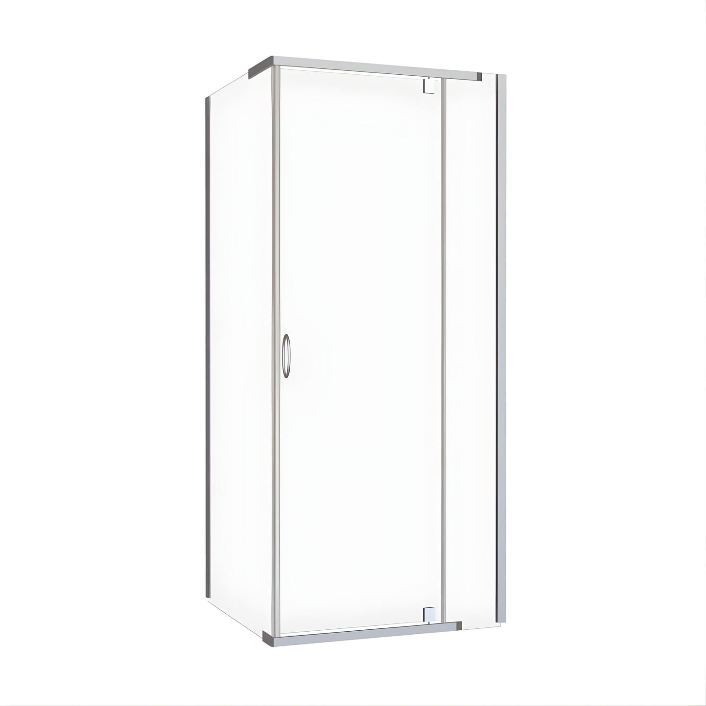 DECINA CASCADE SEMI-FRAMELESS PIVOT SHOWER SCREEN CHROME