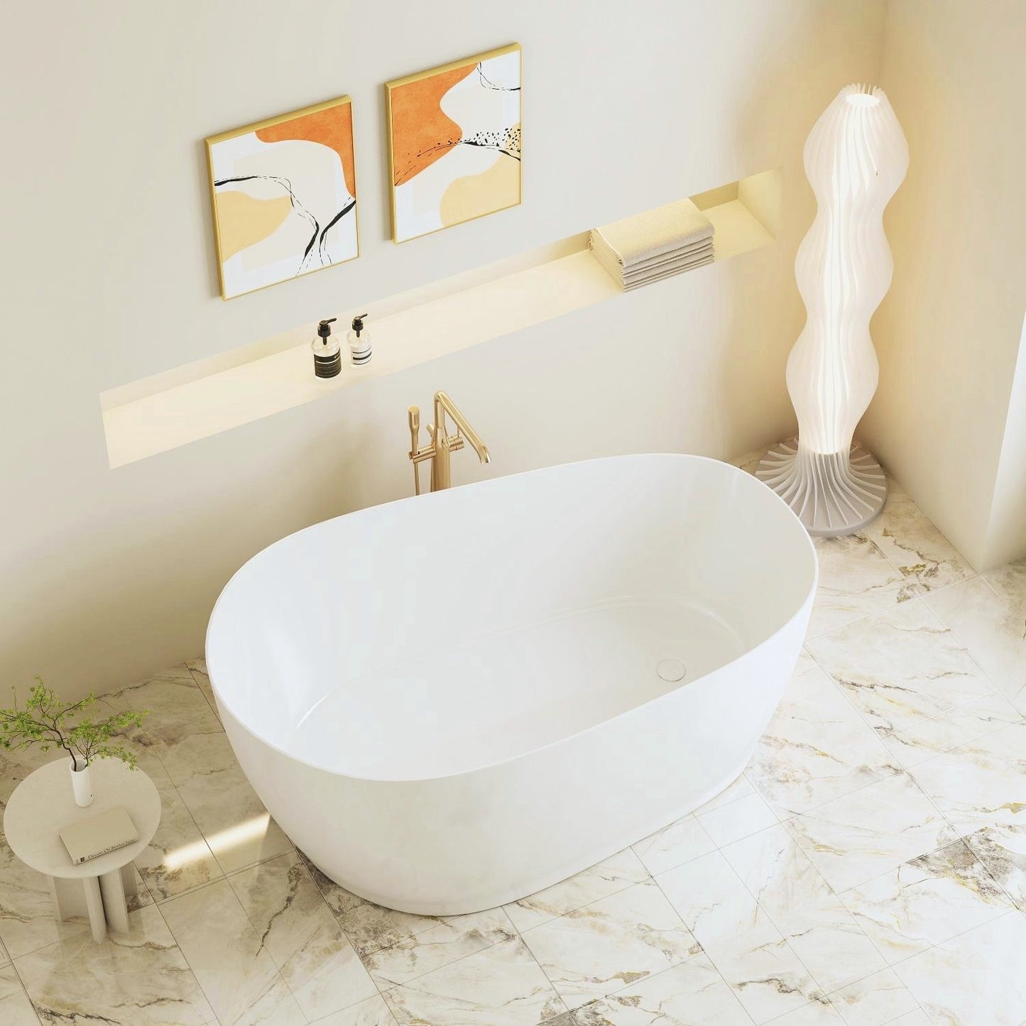 Cannes Freestanding Bathtub - 1500mm / Matt White