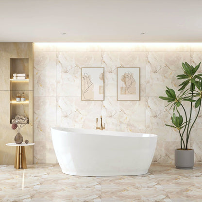 Cannes Freestanding Bathtub - 1500mm / Matt White