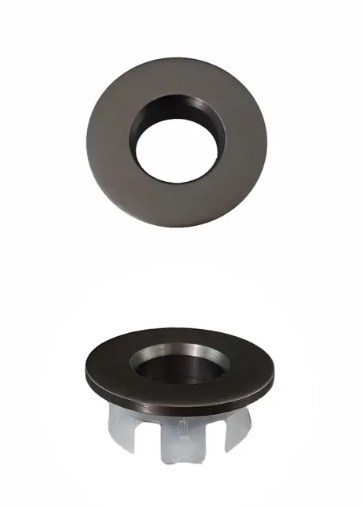 Round Basin Overflow Cover - Gun Metal