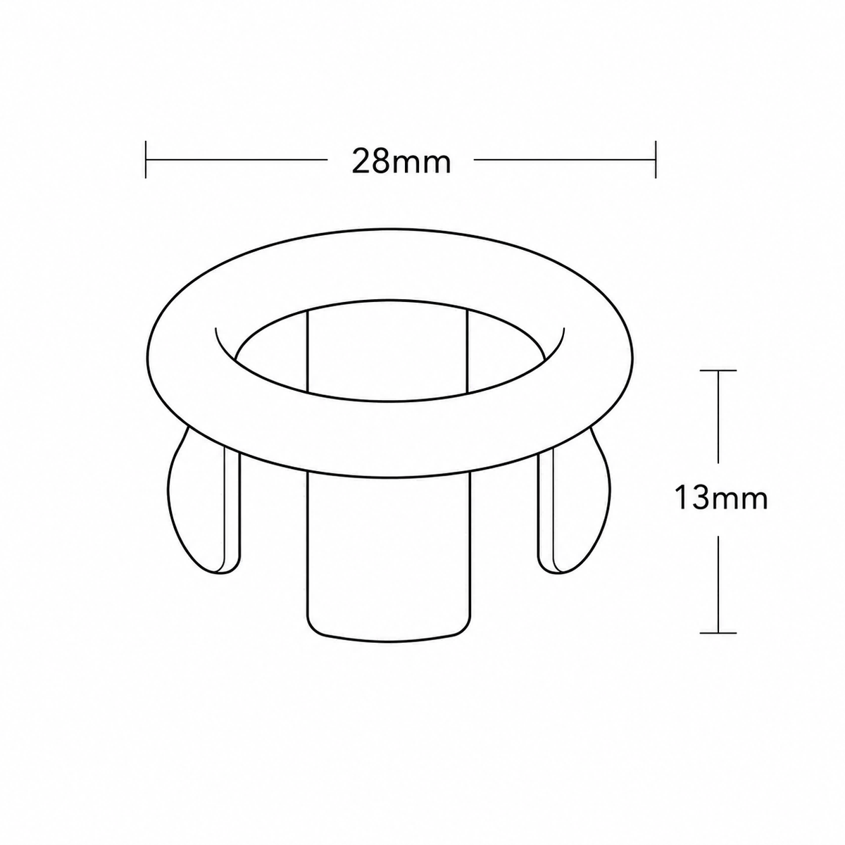Round Basin Overflow Cover - White