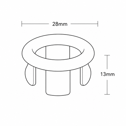 Round Basin Overflow Cover - White