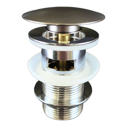32/40mm Chrome Solid Brass Basin Pop-Up Waste with Metal Cap - Gun Metal (No Overflow)