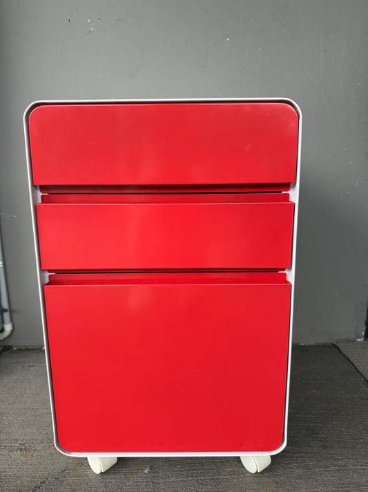 Venturo 3 Drawer Filing Pedestal Red