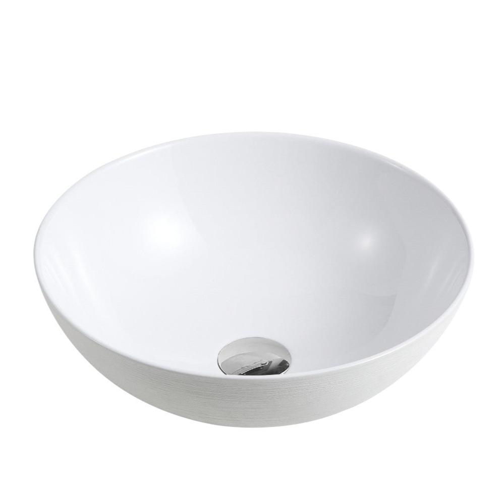 Chur 03 Counter-top Round Basin - Touchline White