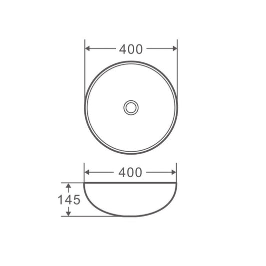 Chur 03 Counter-top Round Basin - Touchline White