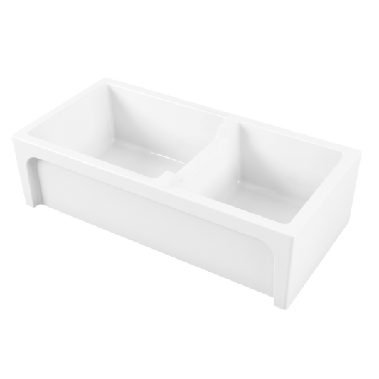 Chambord CHARLES Bowl & Three Quarter Fireclay White
