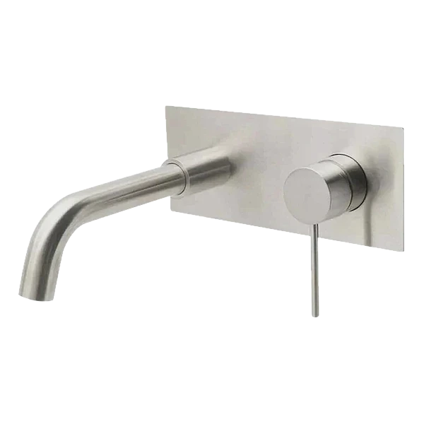 City Life Inox Wall Mounted Basin Bath Mixer with Spout