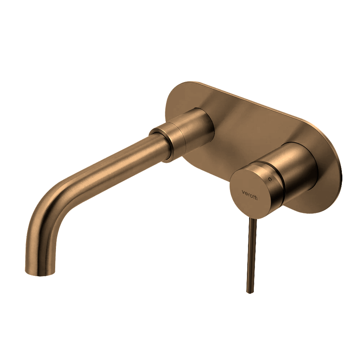 TRIM SET - City Life Inox Lead Free Elliptical Wall Mounted Basin/Bath Mixer W/- 190mm Spout 6 Star Inc: Wall Breach