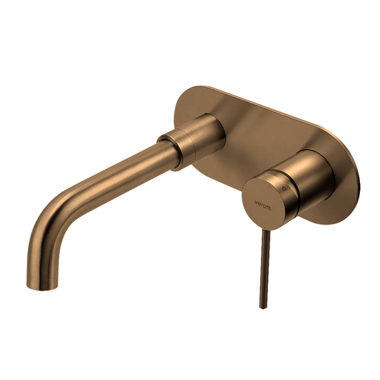 TRIM SET - City Life Inox Lead Free Elliptical Wall Mounted Basin/Bath Mixer W/- 190mm Spout 6 Star Inc: Wall Breach