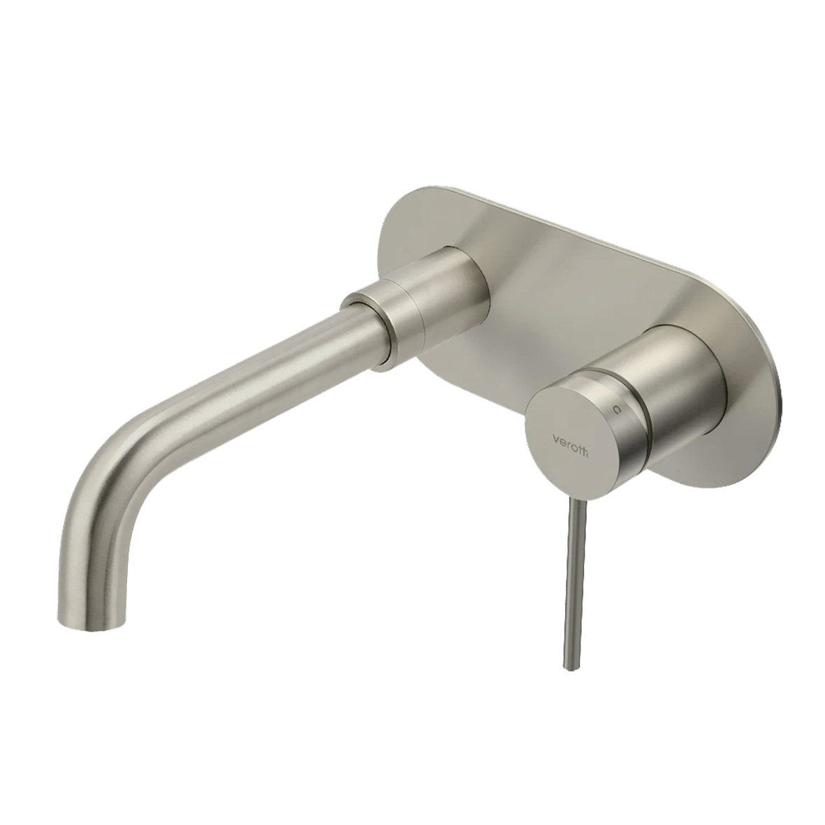 TRIM SET - City Life Inox Lead Free Elliptical Wall Mounted Basin/Bath Mixer W/- 190mm Spout 6 Star Inc: Wall Breach Brushed Nickel