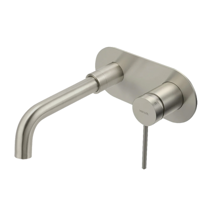 City Life Inox Lead Free Elliptical Wall Mounted Basin/Bath Mixer W/- 190mm Spout 6 Star Inc: Wall Breach
