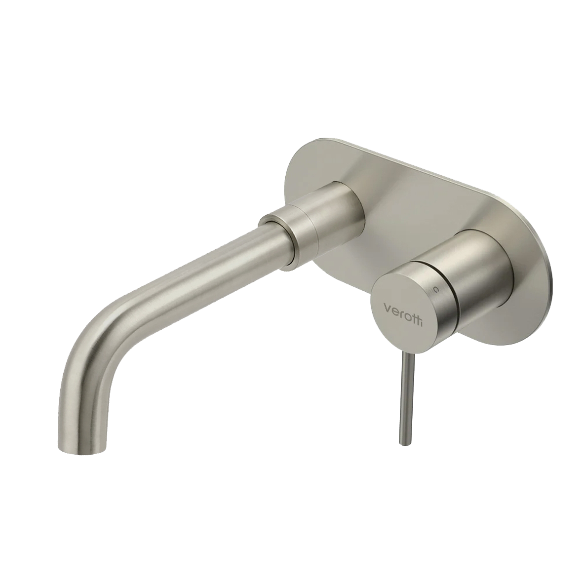 City Life Inox Elliptical Wall Mounted Basin/Bath Mixer W-190 Spout