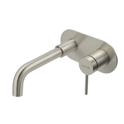 City Life Inox Elliptical Wall Mounted Basin/Bath Mixer W-190 Spout