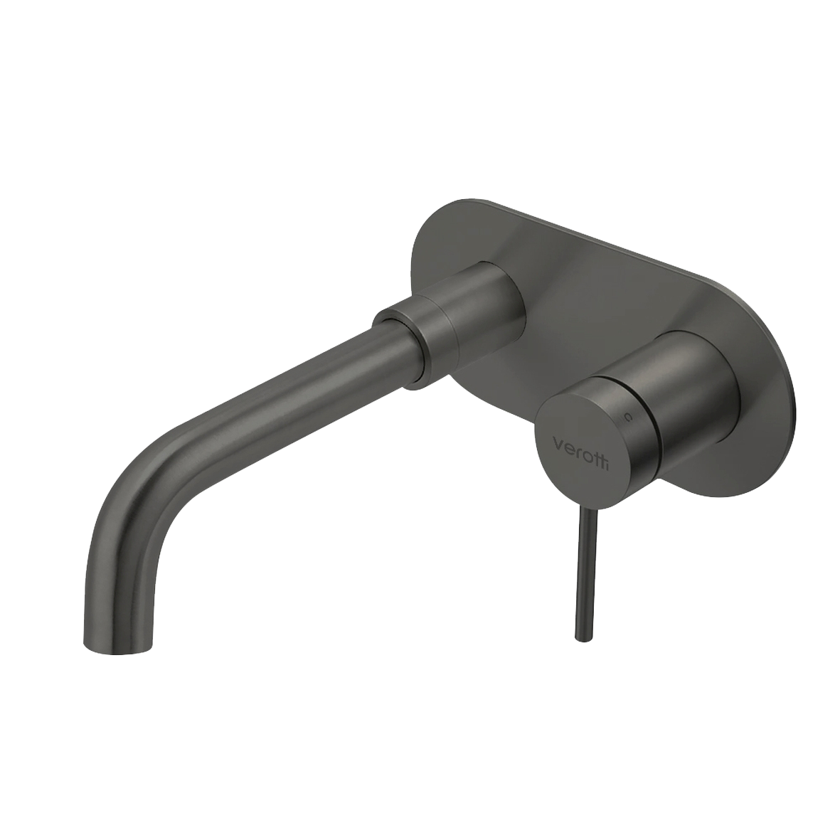 City Life Inox Elliptical Wall Mounted Basin/Bath Mixer W-190 Spout