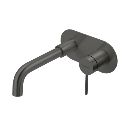 City Life Inox Elliptical Wall Mounted Basin/Bath Mixer W-190 Spout