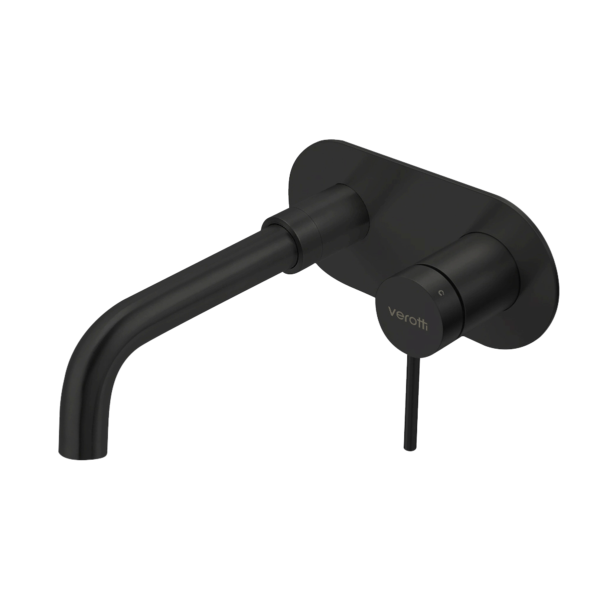 City Life Inox Elliptical Wall Mounted Basin/Bath Mixer W-190 Spout